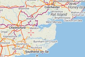 Basic map of eastern Essex.